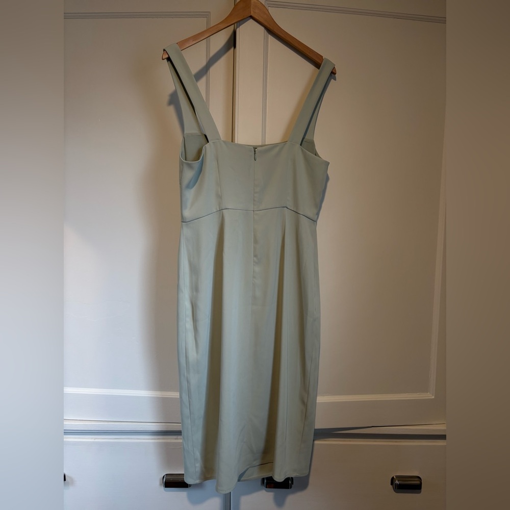 Aritzia Babaton Light Green 90’s Slit Midi Dress - Picture 3 of 5